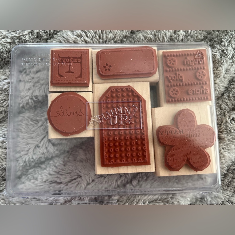 Stampin’ Up! Be Happy 2006 Set of 6 Stamps Retired - Picture 2 of 2